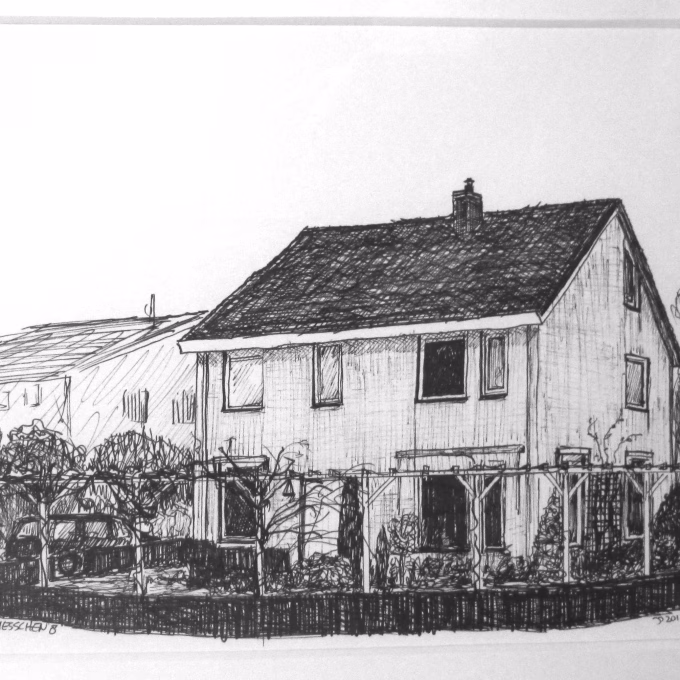 Fuutmesschen 8, inkt op papier, 21x29 cm, 2010