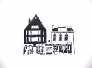 Hereweg 97, linosnede 2008