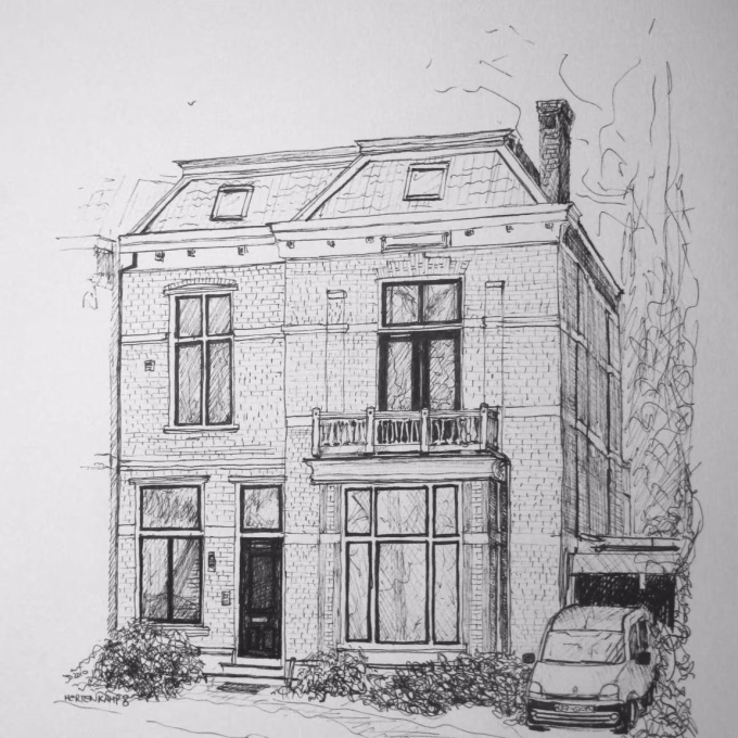 Hertenkamp 8, inkt op papier, 29x21 cm, 2010