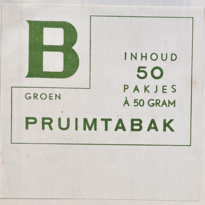 van Nelle Groen pruimtabak 50 11x11 cm
