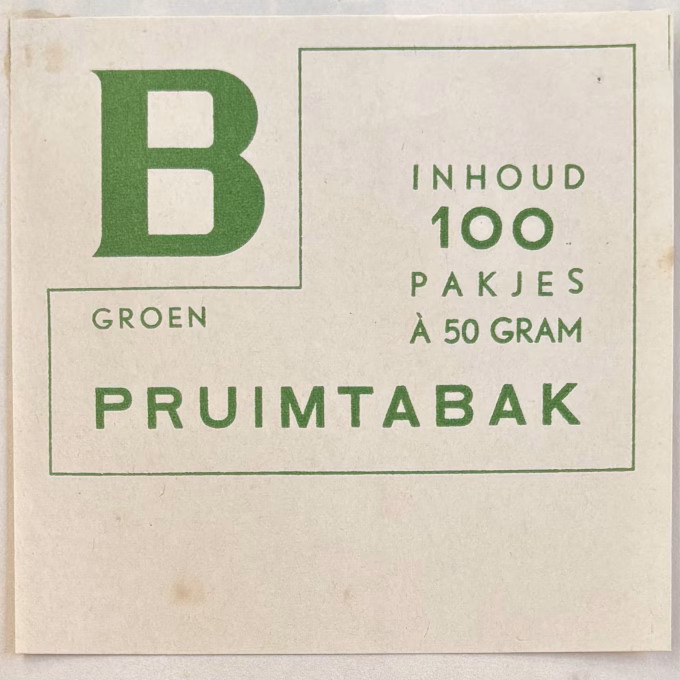 van Nelle Groen pruimtabak 100 11x11 cm