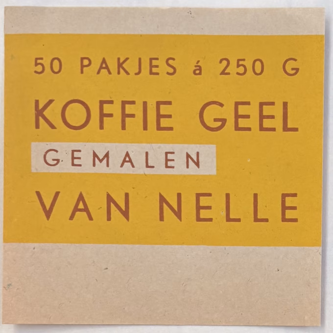 van Nelle Geel gemalen 50 11x11 cm