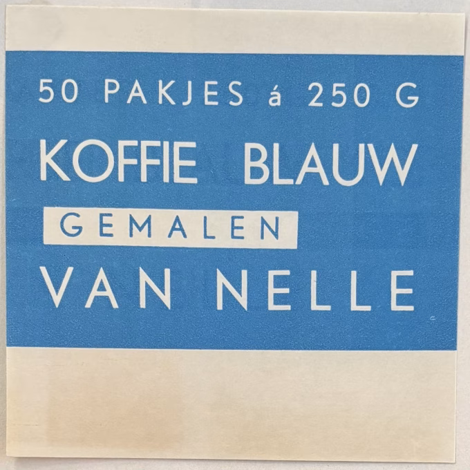 van Nelle Blauw gemalen 50 11x11 cm