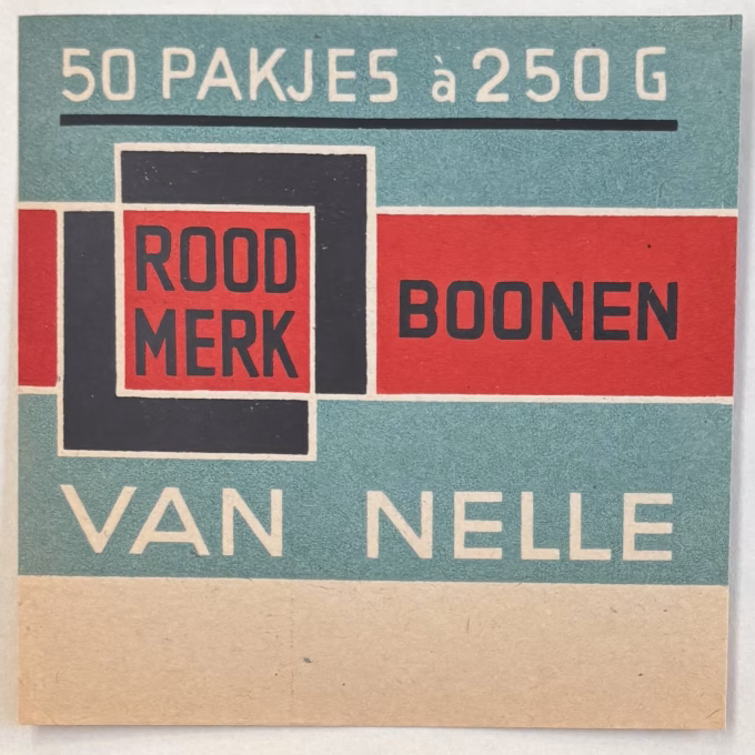 van Nelle Roodmerk boonen 50 11x11 cm