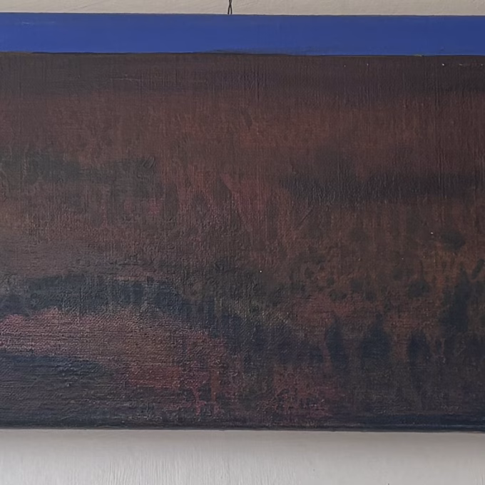 Veen, olieverf linnen, 18x100 cm, 2000