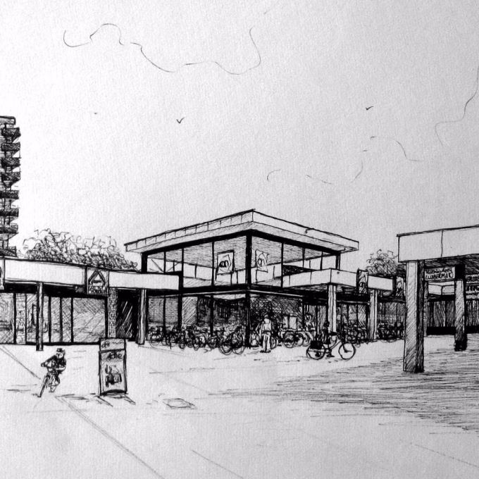 Vredeveld, inkt op papier, 21x29 cm, 2011