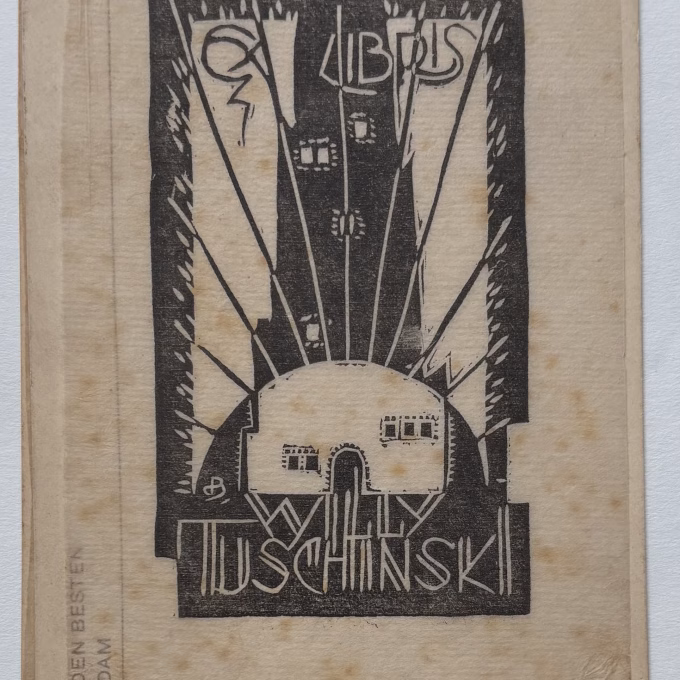 Ex Libris Willy Tuschinski 9,5 x 5 cm