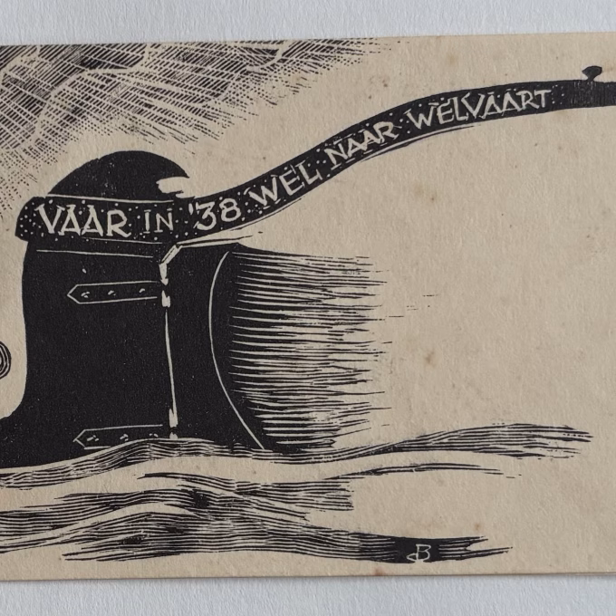 Oud en nieuw 1938 6,5 x 10 cm
