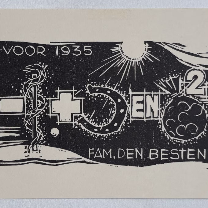 Oud en nieuw familie 1935 8,5 x 14,5 cm