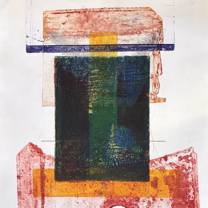 zonder titel 1, kleurenets, unicum, 2011, 65x50 cm