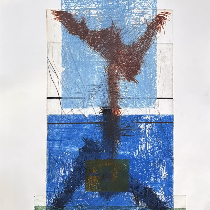 zonder titel 2, kleurenets, unicum, 2011, 65x50 cm