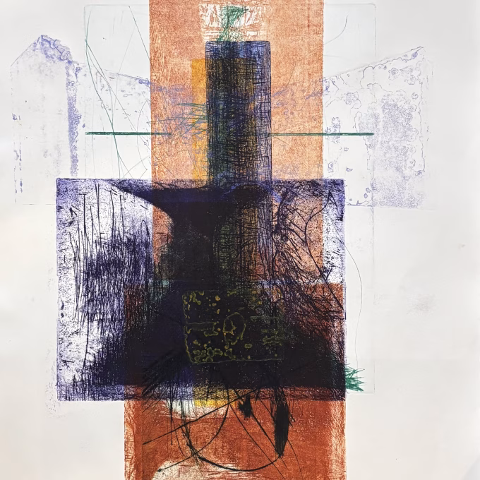 zonder titel 5, kleurenets, unicum, 2011, 65x50 cm